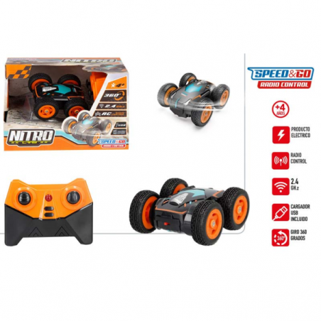 NITRO COCHE RC STUNT VOLTERETAS SPEED AND GO