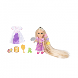 Set de regalo rapunzel 15 cm con accesorios