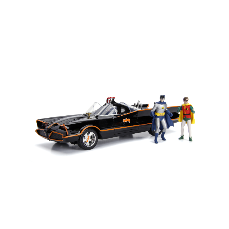 Batmovil metal 1:18 1966 Classic TV serie con 2 figuras