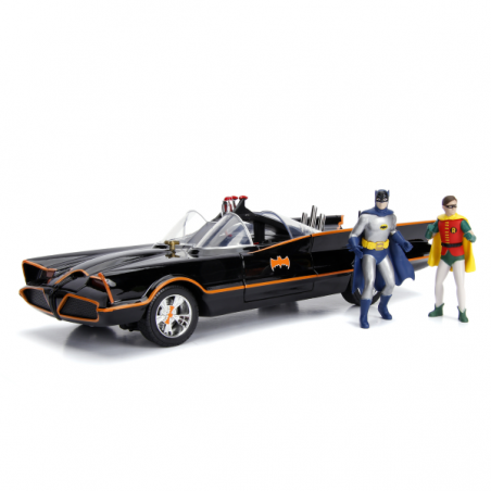 Batmovil metal 1:18 1966 Classic TV serie con 2 figuras