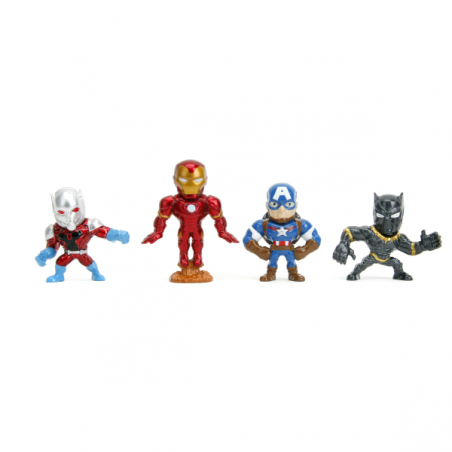 Set de 4 figuras de metal avengers 7 cm