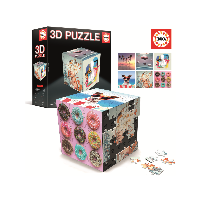 3D PUZZLE CUBE ANIMALES