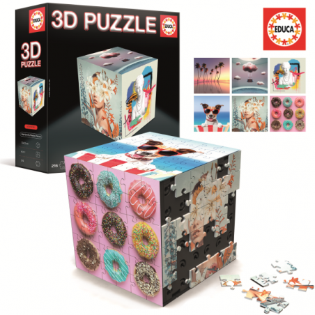 3D PUZZLE CUBE ANIMALES