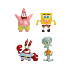 SET DE 4 FIGURAS METAL BOB ESPONJA 7 CM