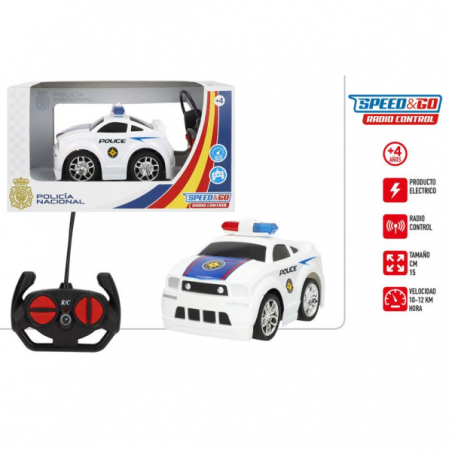 COCHE RC POLICIA NACIONAL 15 CM SPEED AND GO