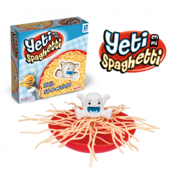 ¡Un Yeti se ha colado en los spaguettis! Hay que sacar los spaguettis con cuidado que no se caiga al