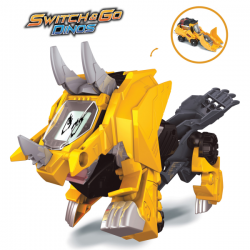 Switch & go dino brutus triceratops excavadora