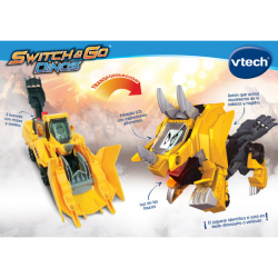 Switch & go dino brutus triceratops excavadora