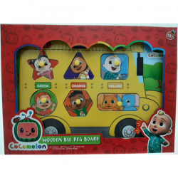 COCOMELON PUZZLE TABLERO MADERA AUTOBUS