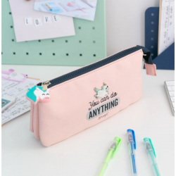 ESTUCHE TRIPLE - UNICORNIO - YOU CAN DO ANYTHING