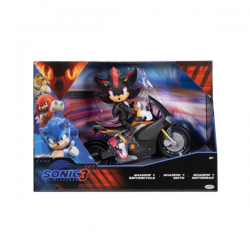 SONIC 3 LA PELICULA PACK ESPECIAL DE FIGURA SHADOW 13 CM + MOTOCICLETA