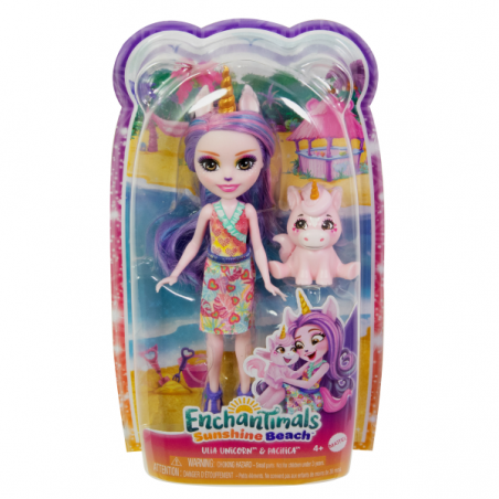 Enchantimals sunshine island muñeca con mascota unicornio