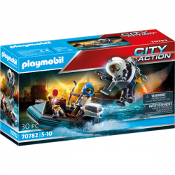 POLICIA MOCHILA PROPULSORA: DETENCION DEL LADRON DE ARTE PLAYMOBIL CITY ACTION