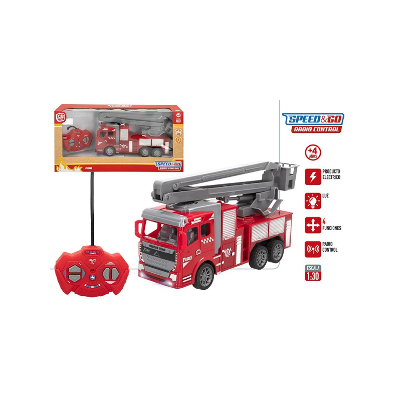 SPEED AND GO CAMION BOMBEROS RC 1:30-27MGH FIRE