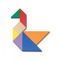 TANGRAM DE MADERA DE COLORES EN CAJA DE METAL (MADERA FSC)