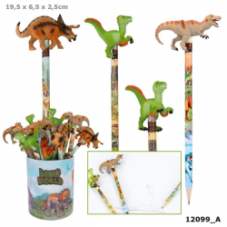 DINO WORLD LAPIZ CON FIGURA DINO