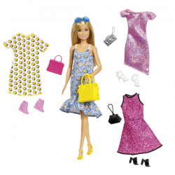 BARBIE FASHIONISTA CON 4 MODAS