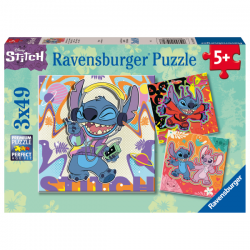 PUZZLE 3 X 49 DISNEY STITCH