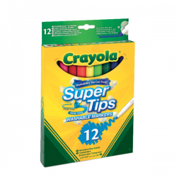 12 ROTULADORES SUPER PUNTA SUPER TIPS LAVABLES