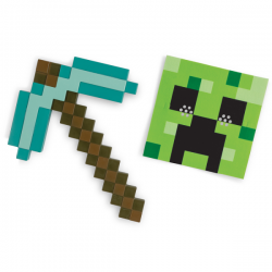 MINECRAFT HACHA Y MASCARA CREEPER