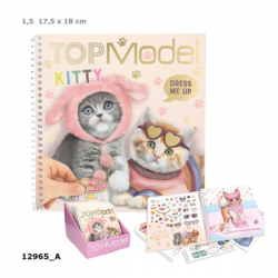 CUADERNO CON CALCOMANIAS TOP MODEL DRESS ME KITTY