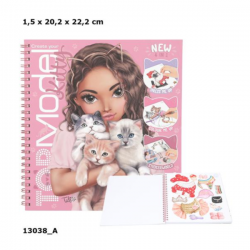 CREA TU LIBRO DE COLOREAR KITTY TOP MODEL