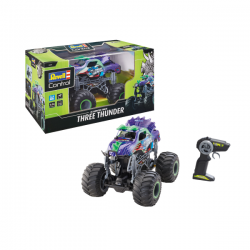 RC CAR DINO MONSTER TRUCK THREE THUNDER 1:16 BATERIA Y CARGADOR