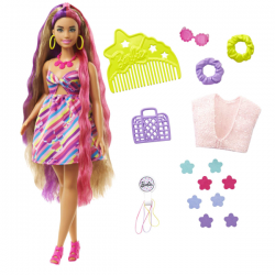 BARBIE TOTALLY HAIR PELO EXTRALARGO FLOR