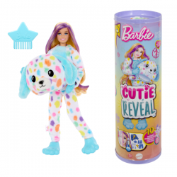 BARBIE CUTIE REVEAL SUEÑOS DE COLORES MUÑECA PERRO DALMATA