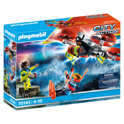 RESCATE MARITIMO: BUZO CON DRON DE RESCATE PLAYMOBIL CITY ACTION